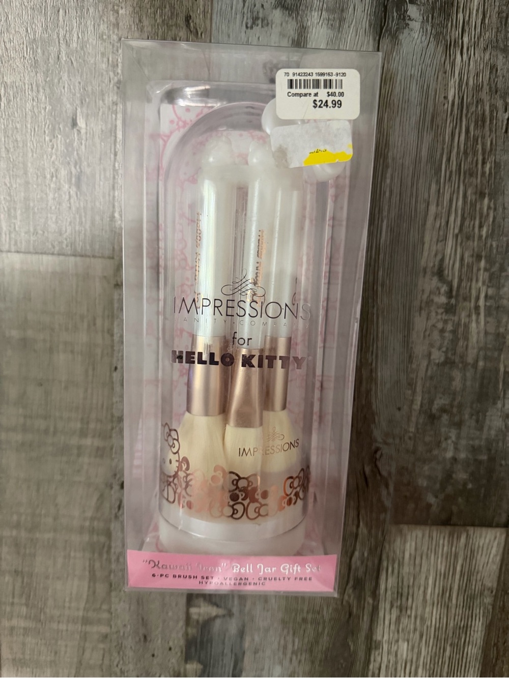 Impressions Hello Kitty Makeup Brush Set - Pink, White & Rose Gold